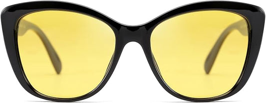 FEISEDY Polarized Vintage Sunglasses American Womens Square Jackie O Cat Eye Sunglasses B2451