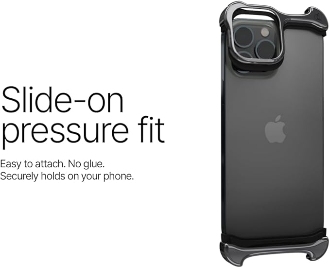 Arc Pulse Compatible with iPhone 16 Pro Phone Case (2024), Minimalist Protective Shock Absorption Aerospace Grade Aluminum Shells + Elastomer Inlays Easy Fit 6.3 inch (Aluminum Polished Silver)