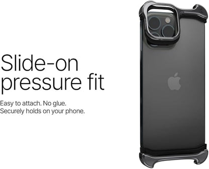 Arc Pulse Compatible with iPhone 16 Pro Phone Case (2024), Minimalist Protective Shock Absorption Aerospace Grade Aluminum Shells + Elastomer Inlays Easy Fit 6.3 inch (Aluminum Polished Silver)