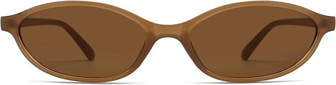 Retro Oval Cat Eye Sunglasses for Women Y2k Trendy Narrow Sunnies Designer Sun Glasses AR82253