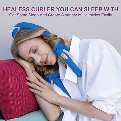 CORATED Heatless Curling Rod Headband, No Heat Silk Ribbon Rollers for Overnight Curls, Curls Styling Kit with Hair Clips and Scrunchie for Long and Medium Hair