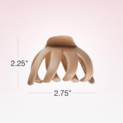 Scunci by Conair jaw claw clips - hair accessories for women - claw clips for thick hair - claw clip - Octopus Clip - Beige & Green -2 Count