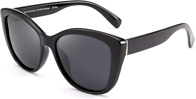 FEISEDY Polarized Vintage Sunglasses American Womens Square Jackie O Cat Eye Sunglasses B2451