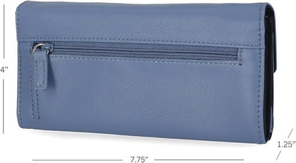 Nautica Money Manager RFID Slim and Small Wallet for Women - Credit Card Holder with Coin Purse and Zipper Wallet, Women's Clutch Organizer