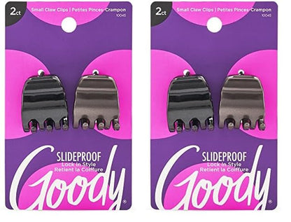 Goody Classics Mini Claw Clips - All Hair Types - Great for Easily Pulling Up Your Hair - Pain-Free Hair Accessories for Women, Men, Boys & Girls (Pack of 2)