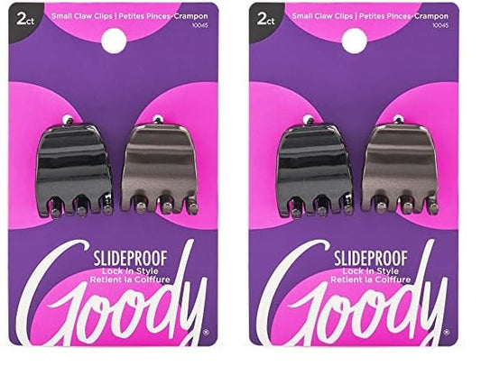Goody Classics Mini Claw Clips - All Hair Types - Great for Easily Pulling Up Your Hair - Pain-Free Hair Accessories for Women, Men, Boys & Girls (Pack of 2)
