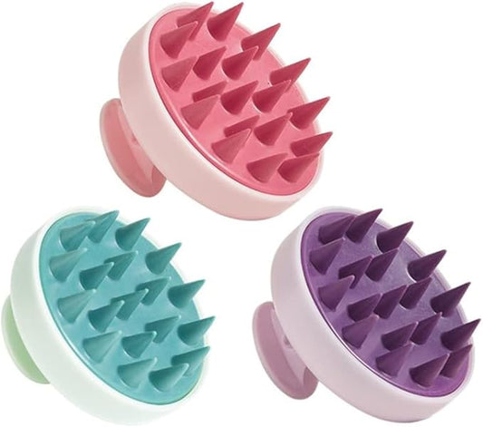 Hair Scalp Massager Soft Silicone Scalp Brush Shampoo Brush Scalp Exfoliator Scalp Massager for Hair Growth/Dandruff Removal, Head Massager for Hair Care Styling Tools Appliances (3pcs)