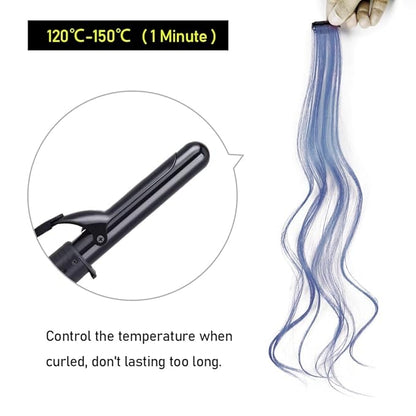 16Pcs Purple Colored Clip in Hair Extension Multi-colors Party Highlights Clip on Synthetic Hairpiece Halloween Cosplay Party Christmas Gift for Women Kids Girls 20inch (MIX Purple)