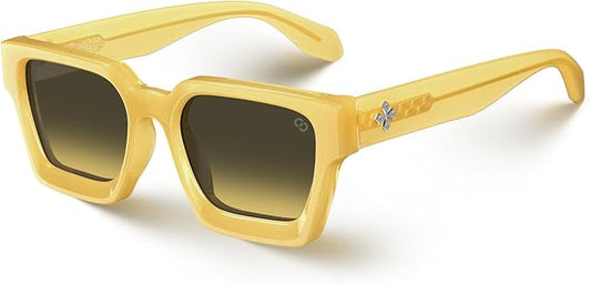 VISOONE Fashion 100% UV400 Protection Rectangle TR90 Y2K Sunglasses Accessories for Women Men RIVER