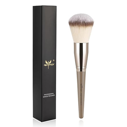 Anmor Powder Brush, Professional Large Fluffy Powder Blush Makeup Brush, Perfect for Blush Bronzer and Setting Powder, Luxurious Soft Synthetic Bristles