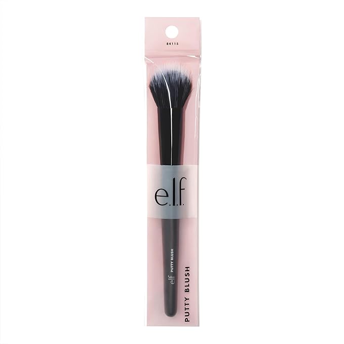e.l.f. Putty Blush Brush, Vegan Makeup Tool, Flawlessly Applies Putty & Cream Formulas, Creates Airbrushed Effect 1 Count (Pack of 1)