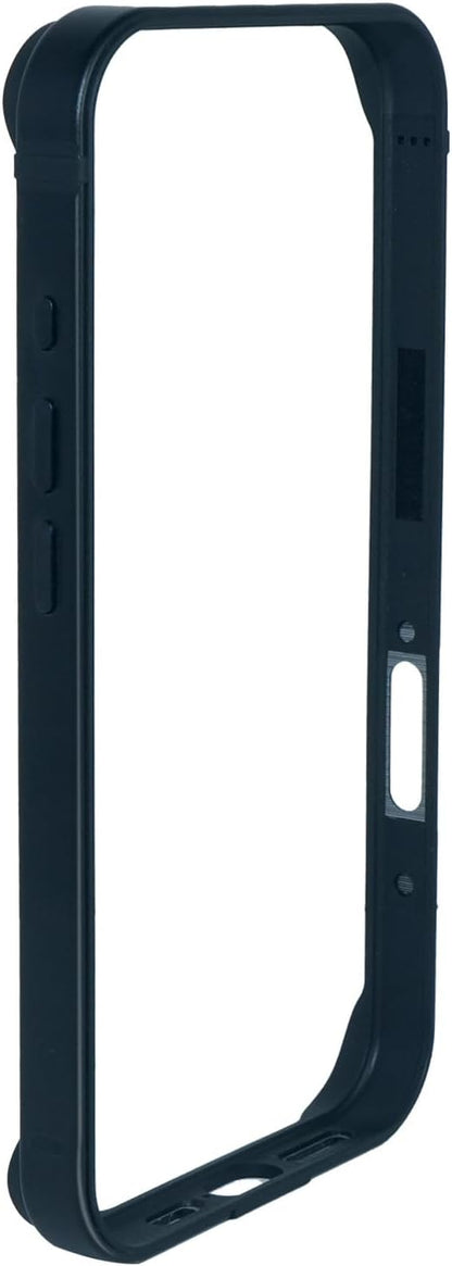 for iPhone 16 Pro Max Bumper Case Metal, Aluminum Alloy + TPU Bumper Frame Slim Fit No Back Design Excellent Heat Dissipation Compatible with MagSafe 4 Corner Raised Shockproof (Black)