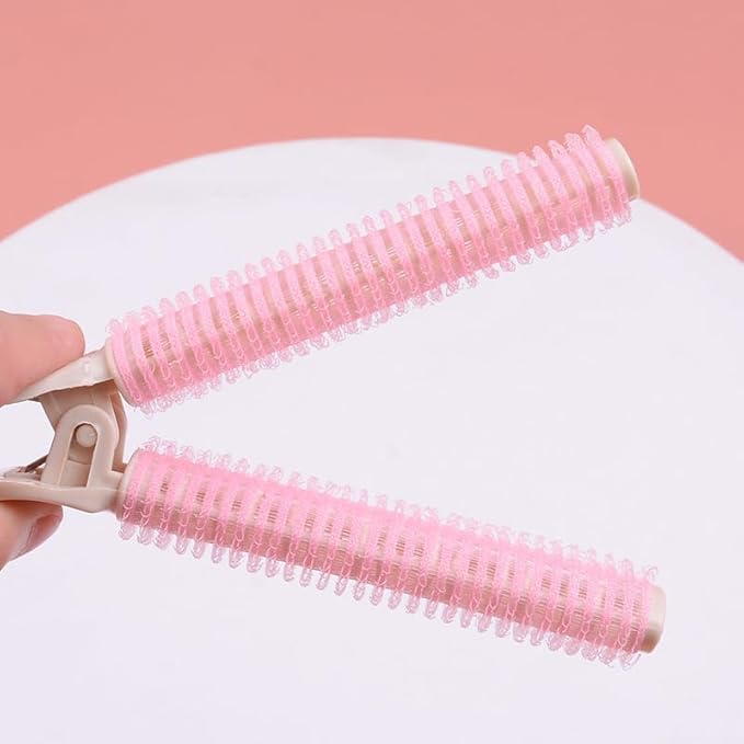 4Pcs Pink Hair Rollers with Clip Volumizing Bangs Curler DIY Styling Accessories Tool Portable Self Grip Volume Hair Root Clips Styling Tools and Appliances