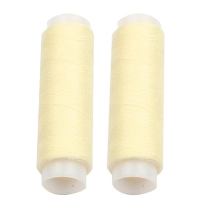 30pcs 9 Teeth Stainless Steel Snap Comb Wig Clips, Hair Extension Clips, Wig Accessories Clip with 30 Assorted Sewing Needles and 2 Rolls Thread (Beige)