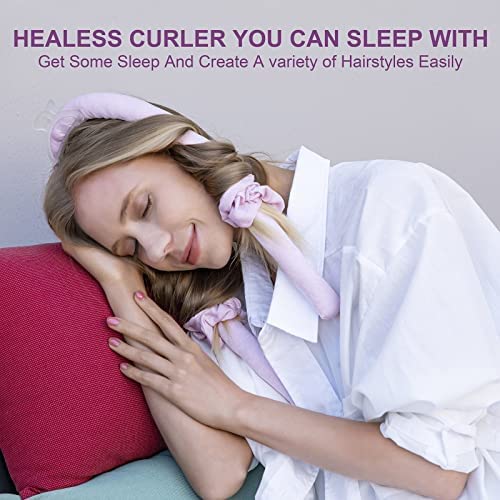 CORATED Heatless Curling Rod Headband, Hair Curlers to Sleep In, No Heat Curl with Hair Clips, Sleeping Curls Silk Ribbon Rollers for Long Hair