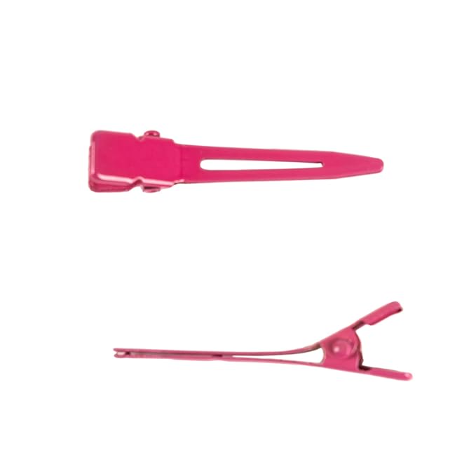 100 Packs roseo Alligator Curl Clips, bandenger 1.8 Inch Single Prong Clips Hair Accessories,for Girls and Women,Hair Styling,Hair Coloring, Random Color (roseo)