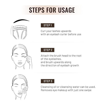 4D White Mascara Primer for Eyelashes Set, Super Volume Curly Thick Waterproof Non-Smudged Long lasting Charming Voluminous Lash for Women Cruelty Free Vegan Eye Makeup (D-1Pc White mascara, D)