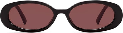 VANLINKER Polarized Retro Oval Sunglasses for Women and Men Small 90s Style VL9580