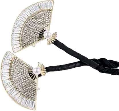 Ins Style Elegant Lazy Hair Curler, Crystal Hair Bun Maker, French Twist Hairstyle Bun Hair Accessories