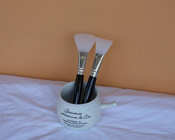 LORMAY 4 Pcs Silicone Face Mask Brush Applicator for Facial Mud, Clay Mask, DIY, Modeling Mask, Body Lotion, and BB CC Cream