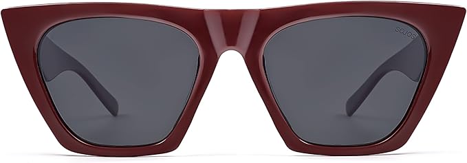 SOJOS Trendy Oversized Square Cateye Polarized Sunglasses Womens Big Frame Shades SJ2115