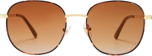 SOJOS Classic Trendy Square Sunglasses for Women Men Cute Big Frame Gold Shades SJ1137