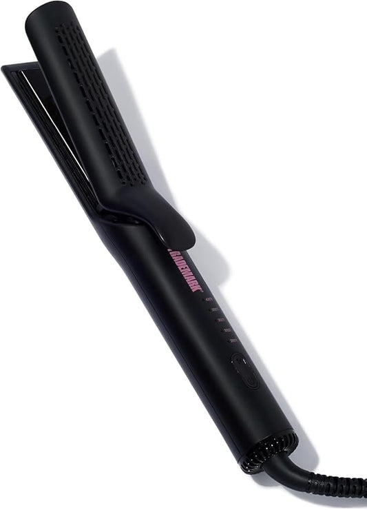 Airflow Styling Flat Iron, 2 in 1 Hair Straightener & Curler, Ceramic Plates, Tourmaline Coating, 360 Degree Air Vents, Sunny Styler - Black