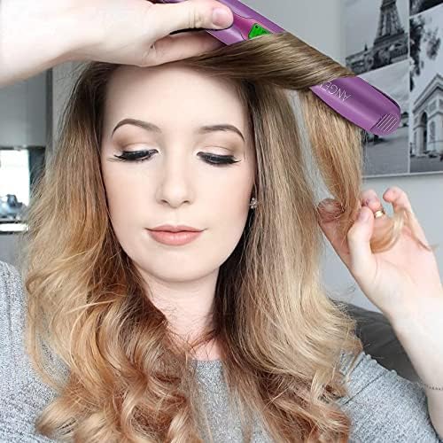 ANGENIL Professional Ion Flat Iron Curling Iron in One, Hair Straightener and Curler 2 in 1, Dual Voltage Twist Flat Irons with Digital LCD Display Adjustable Temp for All Hair Types