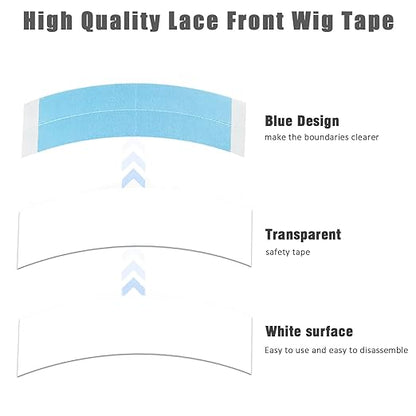 40pcs Wig Tape for Lace Wigs Double Sided Waterproof Wigs Adhesive, Tape Strips for Lace Front Wig Toupee, Hairpiece Hair Tape for Hair Extension