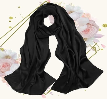 35 x 35 Women's Fashion Pattern Large Square Silk Like Hair Scarf Head Sleeping Wrap Satin Neck Bandana for Gift…
