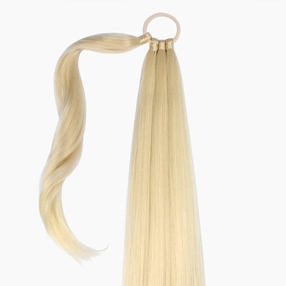 34 Inch Braided Ponytail Extension Braided Hair Extensions with Hair Tie Straight Wrap Around Long Braided Ponytail Natural Soft Synthetic Hair Piece for Women(613#)