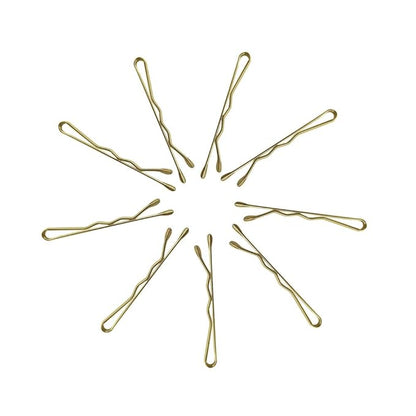 220 Count Mini Wavy 1.38 Inch Blonde Bobby Pins, YINGFENG Small Gold Hair Clips with Storage Box for Updos, Metal Hair Clips for Kids, Girls and Women, Suitable for All Hair Types