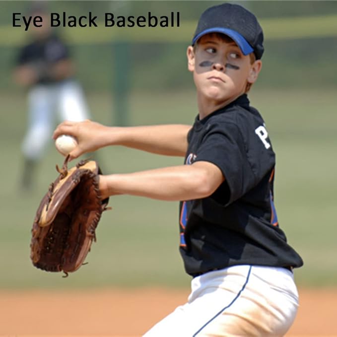 Mysense Eye Black Stick Pack, Sports Face Paint Eye Black for Football, Baseball, Softball, Lacrosse, Halloween Costume Cosplay Makeup, 6Pcs