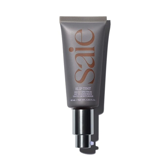 Saie Slip Tint Tinted Moisturizer with SPF 35 - Light Coverage, Glowy Skin Tint & Mineral Sunscreen for Face with Hydrating Hyaluronic Acid - Summer Makeup Essential - Shade Nine (1.35 oz)