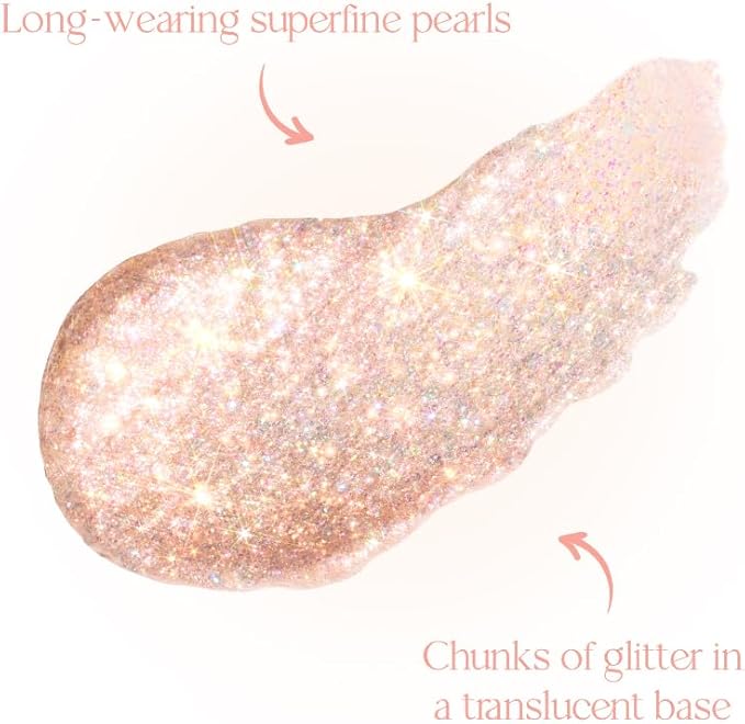 dasique Starlit Jewel Liquid Glitter (05 Light Peach) | Twinkle Glitter Shadow | Long-lasting | Multi-dimensional sparkle finish | Quick drying | Multipurpose