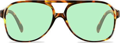 YDAOWKN Retro Aviator Sunglasses for Women Mens Large Frame Classic Vintage 70s Sun Glasses Aviators
