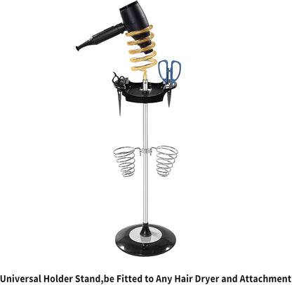 Hair Dryer Stand,Twisty Style Acrylic Top Holder,Hair Styling Appliances with Tray Two Spiral Holders and Heavy Base for Hair Dryer,Flat Iron,Curling Stick,Hair Straightener,Brush(orange)