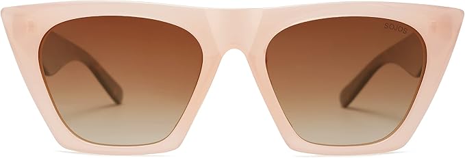 SOJOS Trendy Oversized Square Cateye Polarized Sunglasses Womens Big Frame Shades SJ2115