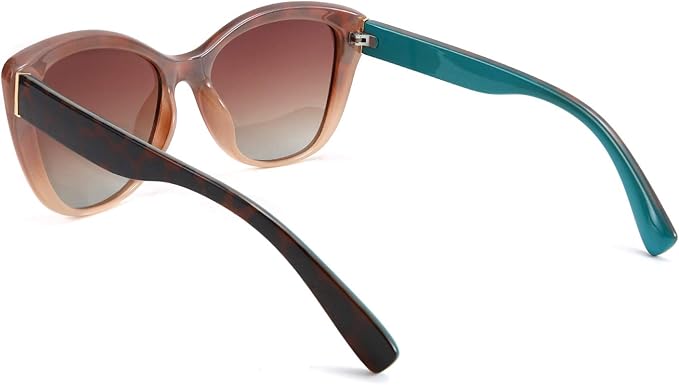 FEISEDY Polarized Vintage Sunglasses American Womens Square Jackie O Cat Eye Sunglasses B2451