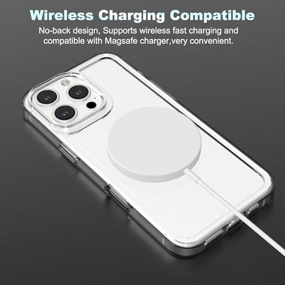 for iPhone 16 Pro Max Clear Bumper Frame No-Back Case, Slim Fit Ultra-Light Anti-Yellowing Transparent Protection Heat Dissipation Phone Cover Case 6.9" 2024
