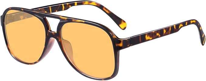 YDAOWKN Retro Aviator Sunglasses for Women Mens Large Frame Classic Vintage 70s Sun Glasses Aviators