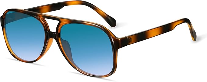 YDAOWKN Retro Aviator Sunglasses for Women Mens Large Frame Classic Vintage 70s Sun Glasses Aviators