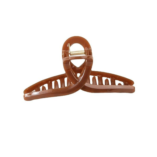 Jelly Claw Clips for Women Girls, Hair Styling Accessories for Long Thick Hair, Jumbo, Extra-large, Oversized 5 Inch (Brown)