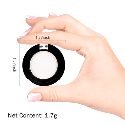 Monochrome Matte Eyeshadow Makeup Palette, Highly Pigmented Ivory White Eyeshadow Palette, Matte Pressed Powder Eye shadow Makeup, Single Vegan Eye Shadow, Daily Evening Women Girls Eyeshadow Gift 1#