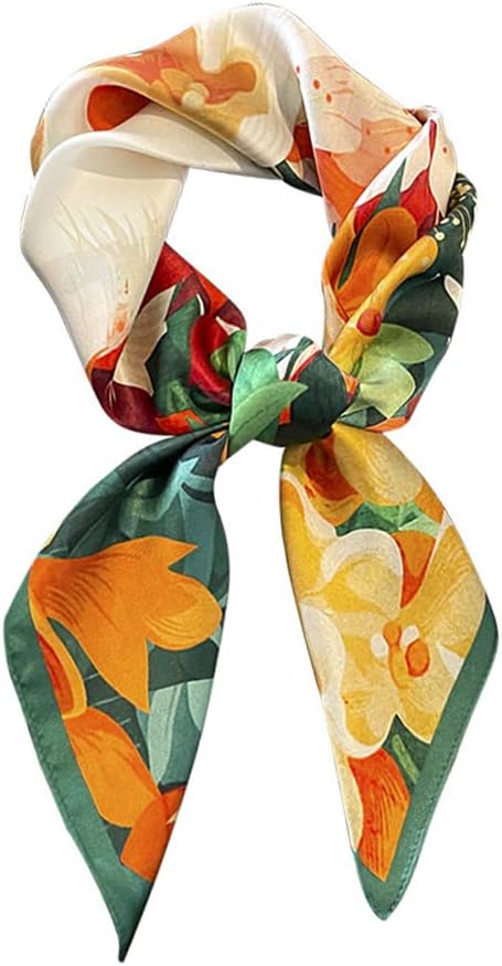 100% Pure Mulberry Silk Scarfs 26"x26" Square Scarf Women Neckerchief Headscarf hair scarf bandana Gift Packed