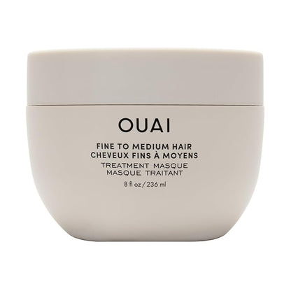 OUAI Fine to Medium Hair Treatment Masque - Hydrating Hair Mask to Help Repair Strands & Increase Shine - With Shea Butter, Keratin and Panthenol - Paraben, Phthalate & Sulfate Free (8 Fl Oz)