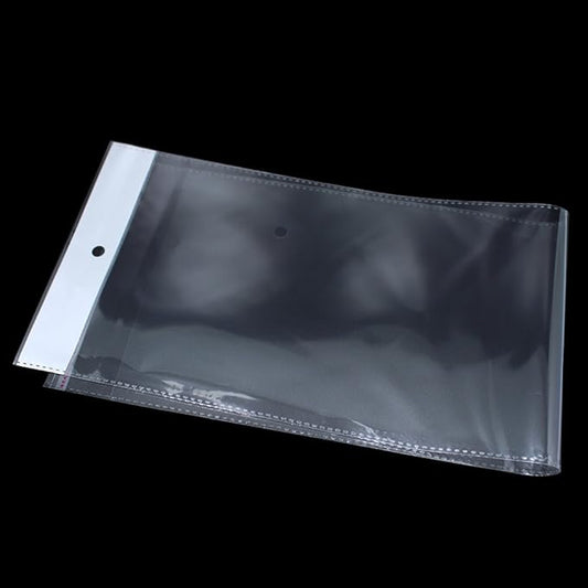 PABCK 100 Pack (Available Size 4.9x17.7 inches) Clear Self Adhesive Straight Hair Packaging Bags with Hang Hole Wigs Hair Storage Beauty Personal Care Hair Care Extensions Wigs Accessories