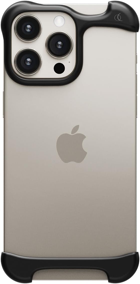 Arc Pulse Compatible with iPhone 16 Pro Phone Case (2024), Minimalist Protective Shock Absorption Aerospace Grade Aluminum Shells + Elastomer Inlays Easy Fit 6.3 inch (Aluminum Matte Black)