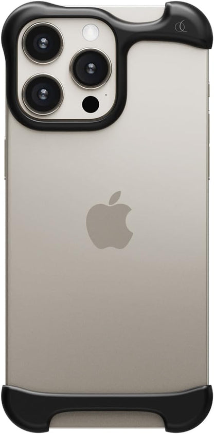 Arc Pulse Compatible with iPhone 16 Pro Phone Case (2024), Minimalist Protective Shock Absorption Aerospace Grade Aluminum Shells + Elastomer Inlays Easy Fit 6.3 inch (Aluminum Matte Black)