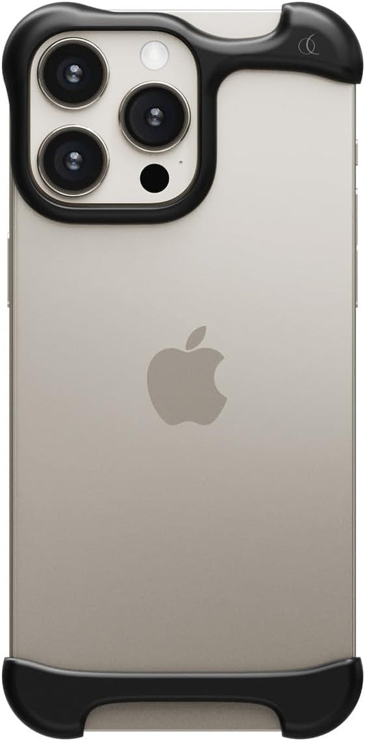 Arc Pulse Compatible with iPhone 16 Pro Phone Case (2024), Minimalist Protective Shock Absorption Aerospace Grade Aluminum Shells + Elastomer Inlays Easy Fit 6.3 inch (Aluminum Matte Black)